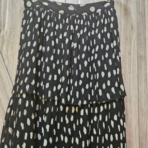 Fame & Partners The Romero  Preppy Maxi Pleats polka dots skirts - Picture 9 of 13